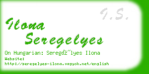 ilona seregelyes business card